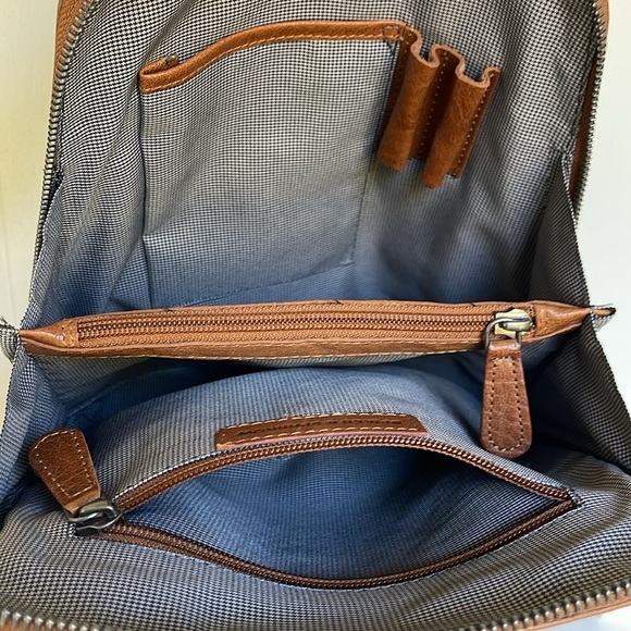 Spikes & Sparrow Brown Leather Backpack - Picture 6 of 16